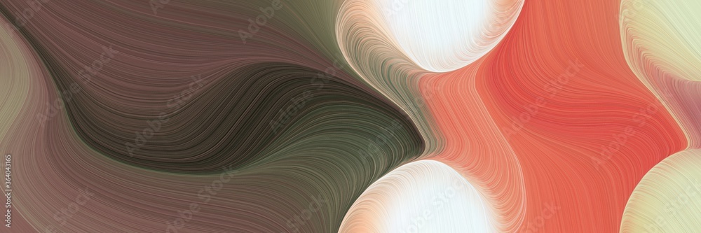Poster futuristic colorful curves header design with pastel brown, old mauve and light gray colors. can be 