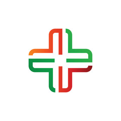 Medical plus logo design