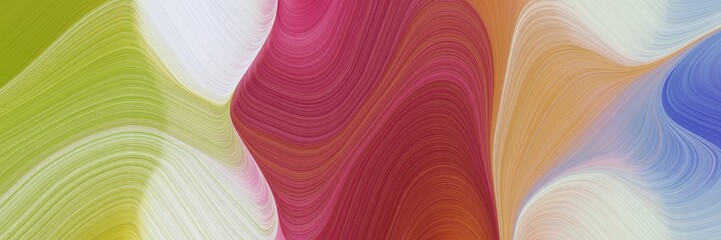 modern decorative waves banner design with silver, dark moderate pink and dark golden rod colors. can be used as header or banner