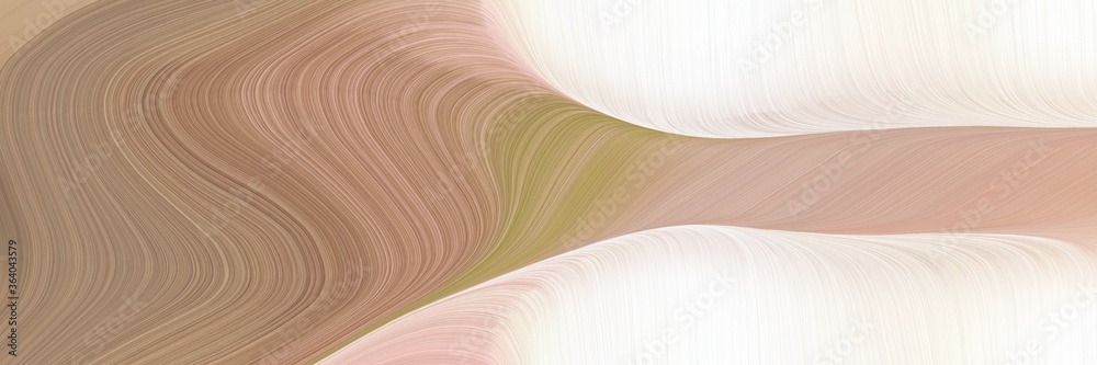 Poster motion colorful waves banner design with rosy brown, linen and tan colors. can be used as header or 