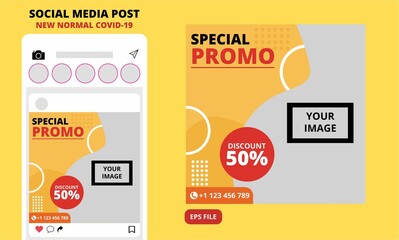 business, design, vector, illustration, post, template, design, food, foodcourt, promotion, discount, social, media, colorfull, web