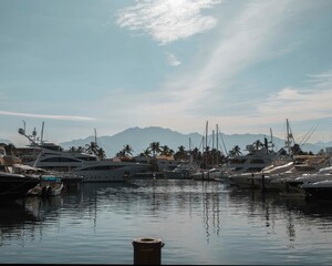 Fototapeta premium Puerto yates barcos