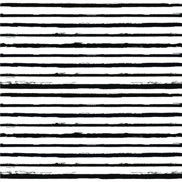 Stripes pattern, grunge stripe seamless background, black and white Hand drawn brush strokes. vector grungy stripes, paintbrush line backdrop