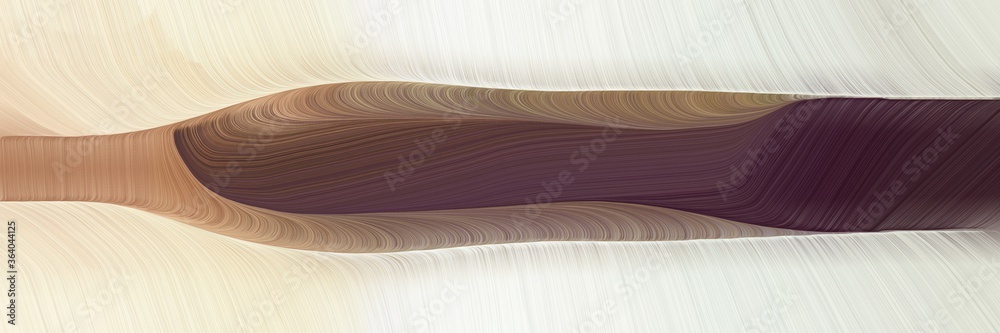 Poster dynamic decorative curves header design with old mauve, antique white and pastel brown colors. can b