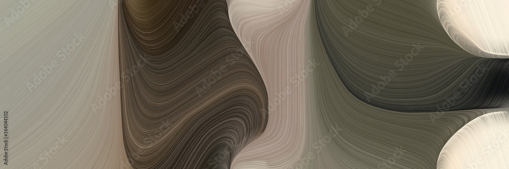 Poster dynamic colorful waves design with dim gray, light gray and very dark green colors. can be used as p