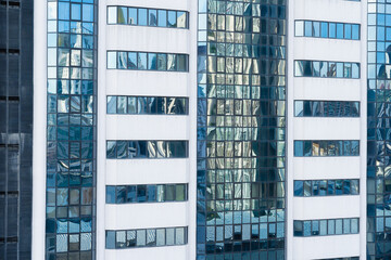Obraz premium Beautiful exterior of window building
