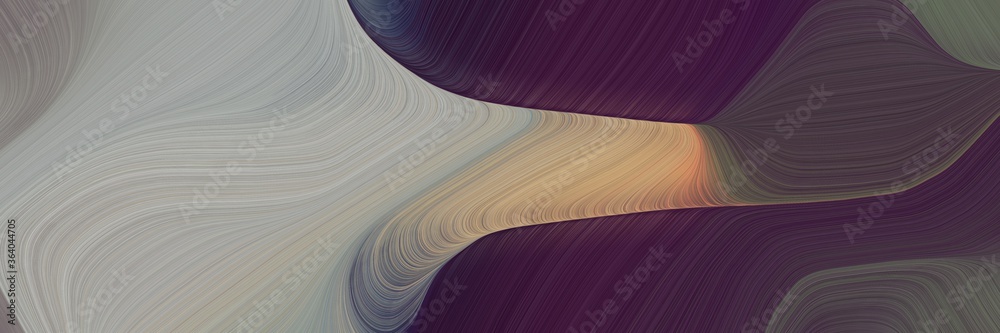 Aufkleber creative decorative curves header design with very dark magenta, dark gray and tan colors. can be us