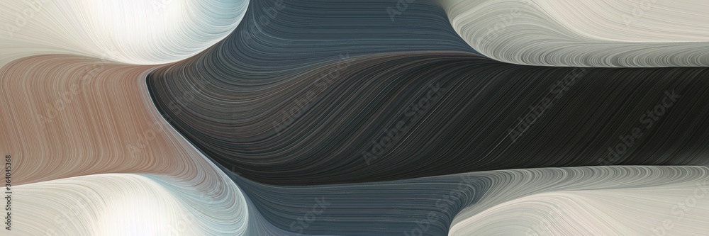 Poster abstract colorful waves header design with dark slate gray, pastel gray and gray gray colors. can be