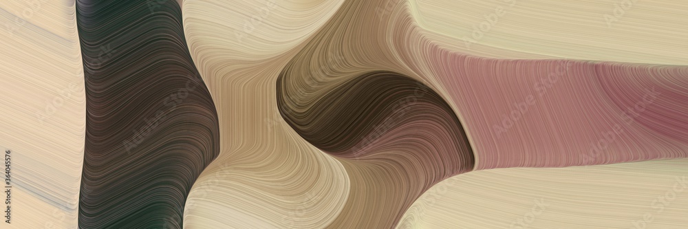 Poster abstract decorative curves header design with tan, very dark blue and old mauve colors. can be used 