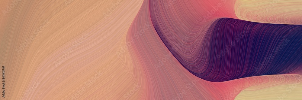 Aufkleber flowing colorful waves header design with rosy brown, dark salmon and very dark violet colors. can be used as poster, card or background graphic