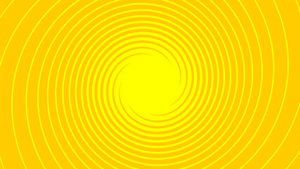 Vector - Yellow abstract vortex background. Bursting, Radial, radiating pattern.Free space in a center.
