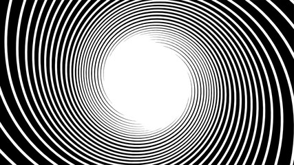 Vector - Black and white abstract vortex background. Bursting, Radial, radiating pattern.Free space in a center.