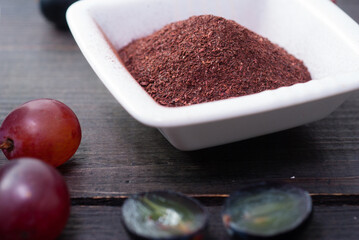 dried grape seed extract, beauty product and food ingredient