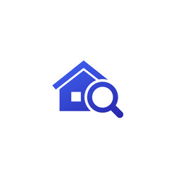 house, home search icon on white