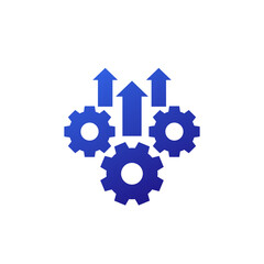 Operational excellence or production growth icon
