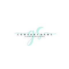G S GS Initial handwriting and signature logo design with circle. Beautiful design handwritten logo for fashion, team, wedding, luxury logo.