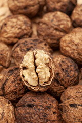 walnuts close up