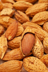 close up of almonds