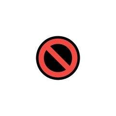 Prohibited vector icon. Banned Area, Red Circle Crossed, Restricted Zone. Isolated No Entry Sign illustration symbol