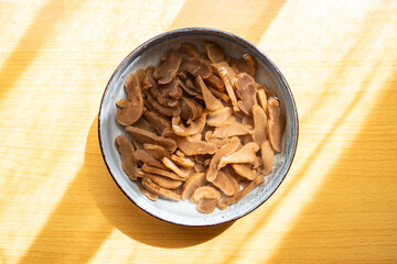 Dried radish slices of Chaoshan specialty vegetable soaked in water