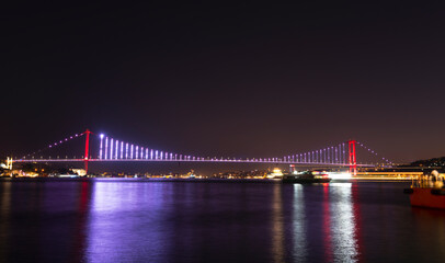 Fototapeta na wymiar Bosphorus Bridge in Istanbul, Turkey.