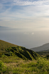 Walk on the Azores archipelago. Discovery of the island of sao jorge, Azores. Velas