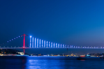 Bosphorus Bridge in Istanbul, Turkey.