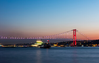 Fototapeta na wymiar Bosphorus Bridge in Istanbul, Turkey.
