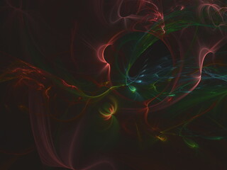 Abstract fractal art background in illustration space geometry. Colorful psychedelic background