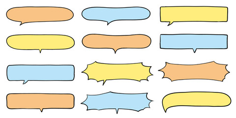 横長の吹き出しセット