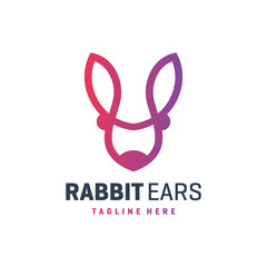 rabbit ear outline logo