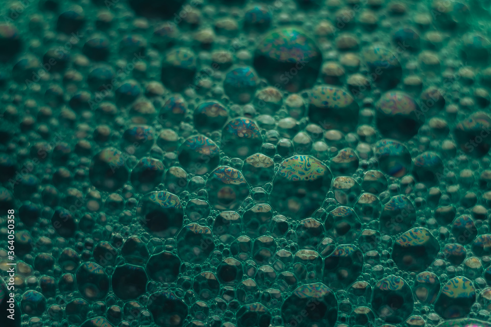 Poster beautiful abstract green bubbles background pattern for design. liquid fluid texture for background,