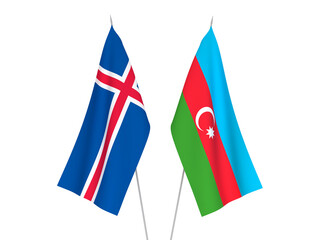 Iceland and Republic of Azerbaijan flags