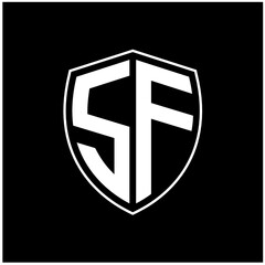 SF shield logo vector illustration