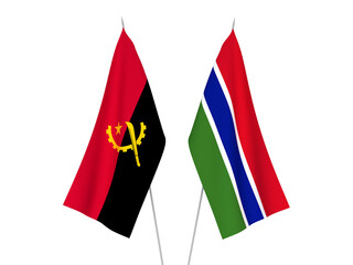 Angola and Republic of Gambia flags