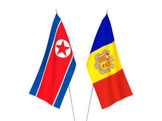 Andorra and North Korea flags