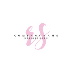 R S RS Initial handwriting and signature logo design with circle. Beautiful design handwritten logo for fashion, team, wedding, luxury logo.