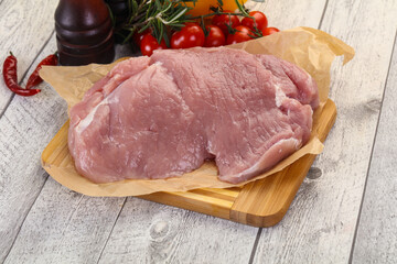 Raw pork meat