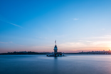Naklejka premium Romantic Istanbul Sunset Landscape.