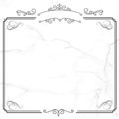 Obraz premium Square vector classic white background with retro border