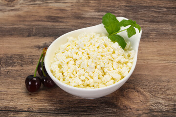 Fresh tasty curd in the bowl