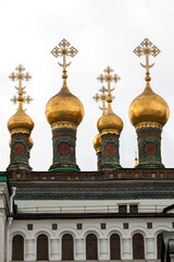 Obraz premium Cathedral Square, Moscow, Russia, It surround with great cathedrals as they have for many centuries, the domes of these legendary churches shine with gold