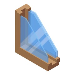 Window section isolation icon. Isometric of window section isolation vector icon for web design isolated on white background