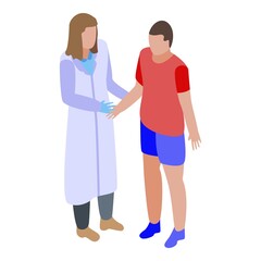 Medical sport doctor icon. Isometric of medical sport doctor vector icon for web design isolated on white background