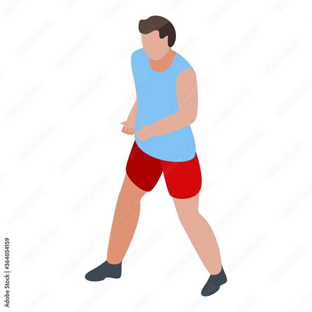 Poster trail running icon. isometric of trail running vector icon for web design isolated on white backgrou