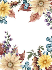 Autumn Fall botanical berries lavender