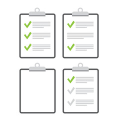 Clipboard and check marks. tick ok for web design