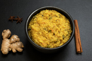 Khichdi, in Indian culture is a dish from the Indian subcontinent made from rice and lentils.
