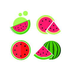 Watermelon juice. Fresh fruit, 3d realistic vector icon