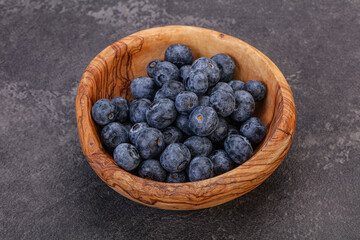 Sweet fresh juicy blueberries heap